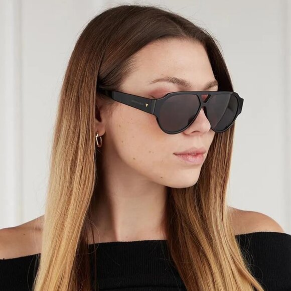 NEW BOTTEGA VENETA BV1318S 001 SUNGLASSES UNISEX BLACK PILOT EYEWEAR